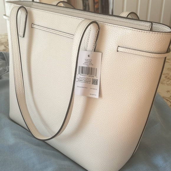 Kate Spade New York large off-white tote with zipper - Picture 9 of 12